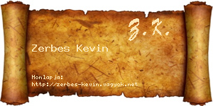 Zerbes Kevin névjegykártya